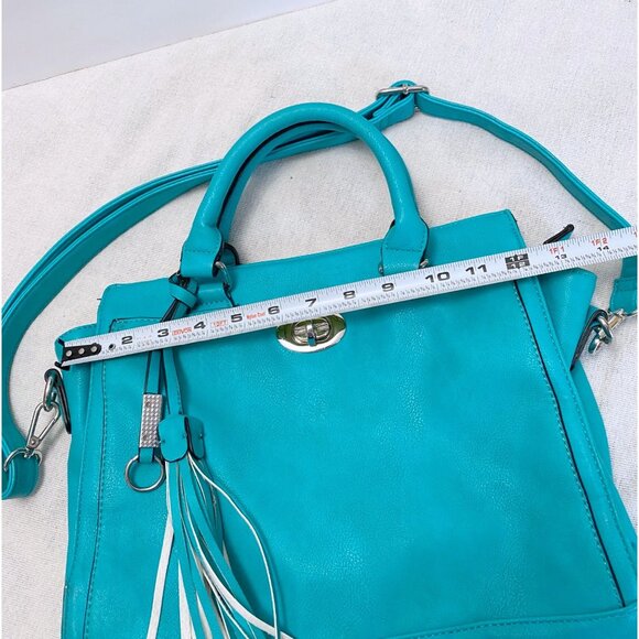Charming Charlie Women's Handbag Turquoise Medium Shoulder Bag/Purse - Picture 9 of 16